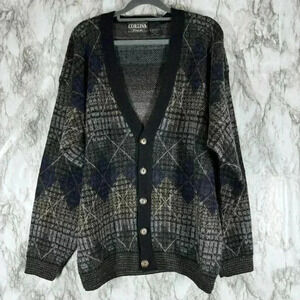 Cortina Italia Sweater Mens Large Made in Italy Wool Blend